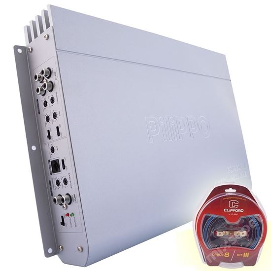 Pilippo PO-960 5 Kanal 2500 Watt Oto Amplifikatör + Kablo seti resmi